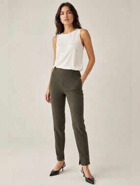 Theory Belisa Mandatory Slim Ankle Pants – Olive Green – Size 0